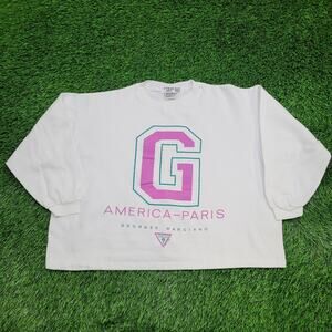 Vintage 1990 GUESS Sweatshirt Womens Large 26x21 Baggy USA